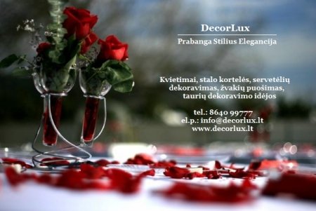 Kvietimai, stalo kortelės, servetėlės, dekoratyviniai žiedai