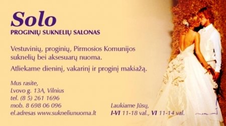 Proginių suknelių salonas "Solo"