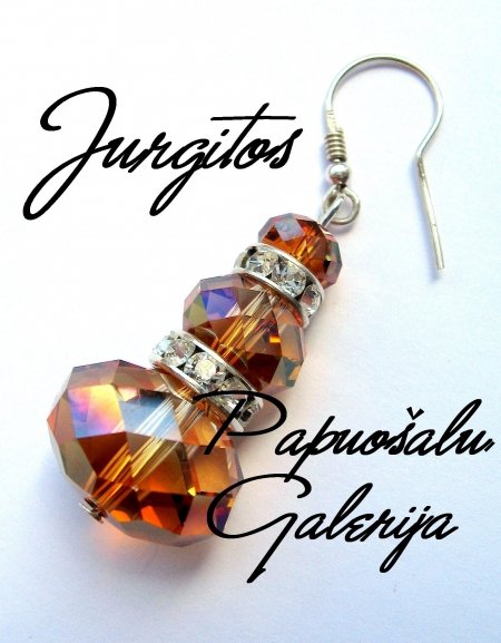 Papuošalai, aksesuarai iš Swarovski kristalų, pusbrangių akmenų