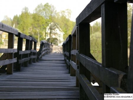 Tiltas Trakuose tarp Luko ir Galvės ežerų