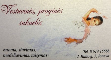 Vestuvinių, proginių drabužių nuoma, J.Ralio g. 7, Jonava