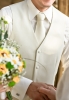 Vestuvinis dramblio kaulo spalvos kostiumas, batai, kaklaraištis,