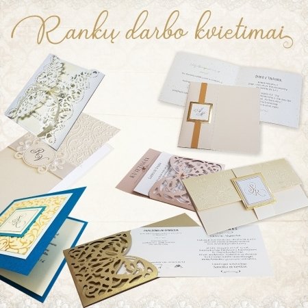 Rankų darbo vestuviniai kvietimai